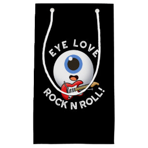 Sacola Para Presentes Pequena Olhos Adoram Rock E Roll Engraçado Olho Escuro BG
