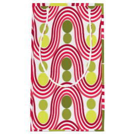 Sacola Para Presentes Pequena Ondas e Círculos