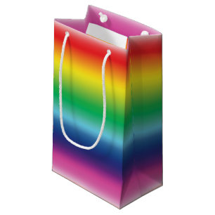 Sacola Para Presentes Pequena Orgulho lgbtq lgbt cores arco-íris padrão presen