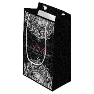 Sacola Para Presentes Pequena Ornamento Da Vintagem A Preto