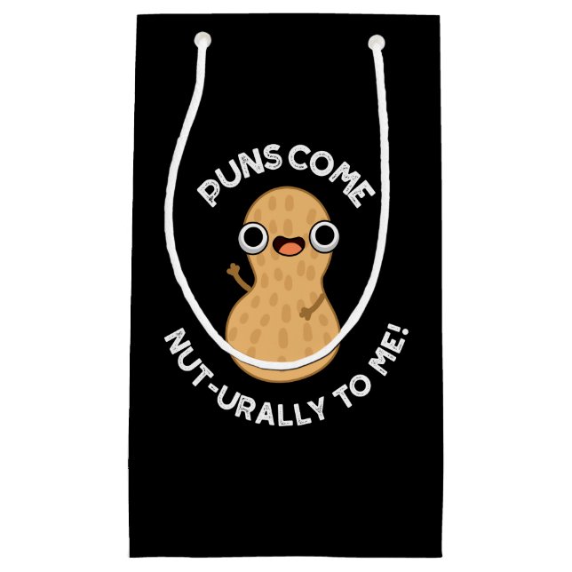 Sacola Para Presentes Pequena Os Canhões Vêm-Me Engraçados, Engraçados, Nut Pun  (Frente)