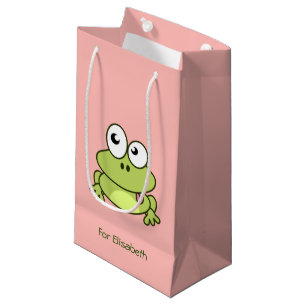 Sacola Para Presentes Pequena Os desenhos animados bonitos engraçados do sapo