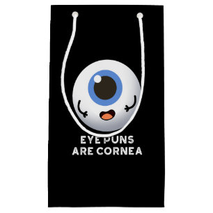 Sacola Para Presentes Pequena Os Olhos São Cornea, Corneão Engraçado, Pun Dark B