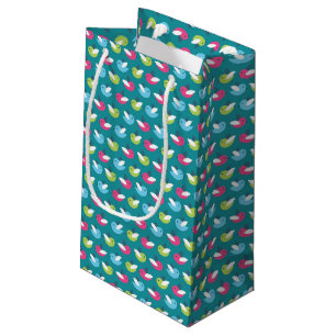 Sacola Para Presentes Pequena Os pássaros modelam o azul
