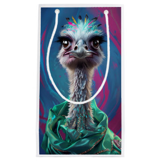 Sacola Para Presentes Pequena Ostrich themed