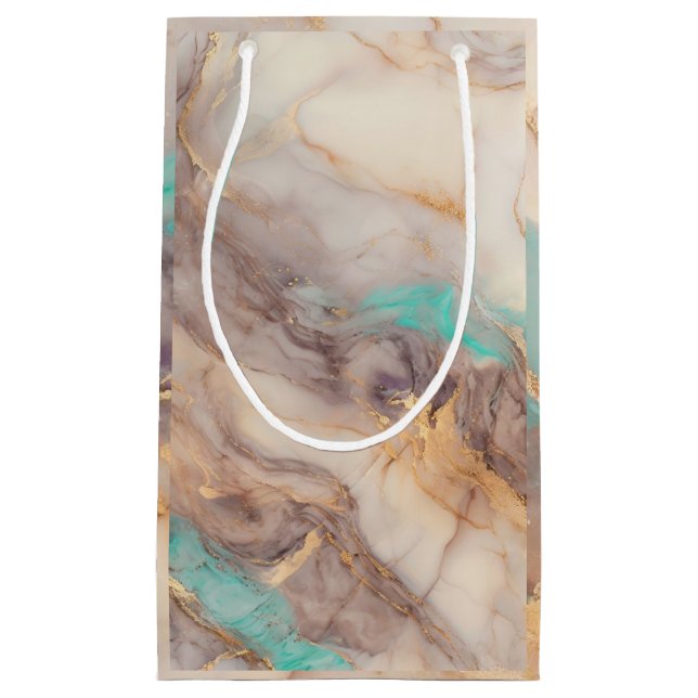 Sacola Para Presentes Pequena Ouro (Frente)