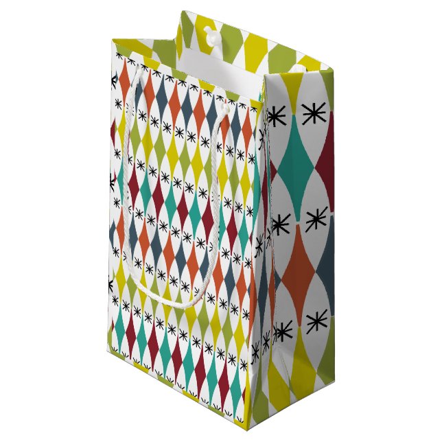 Sacola Para Presentes Pequena Ouros e Starbursts (Frente inclinada)