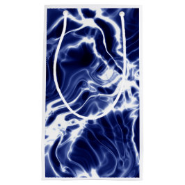 Sacola Para Presentes Pequena Padrão brilhante azul