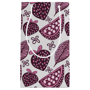 Sacola Para Presentes Pequena Padrão Chic Berry & Fruity
