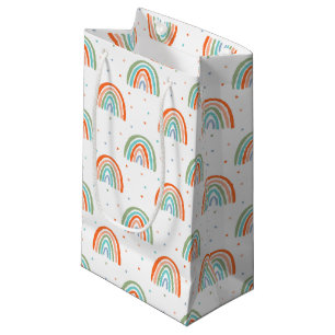 Sacola Para Presentes Pequena Padrão Colorido da Bolinhas Arco-Íris