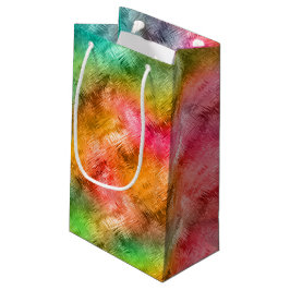 Sacola Para Presentes Pequena Padrão Colorido de Vidro Cristal