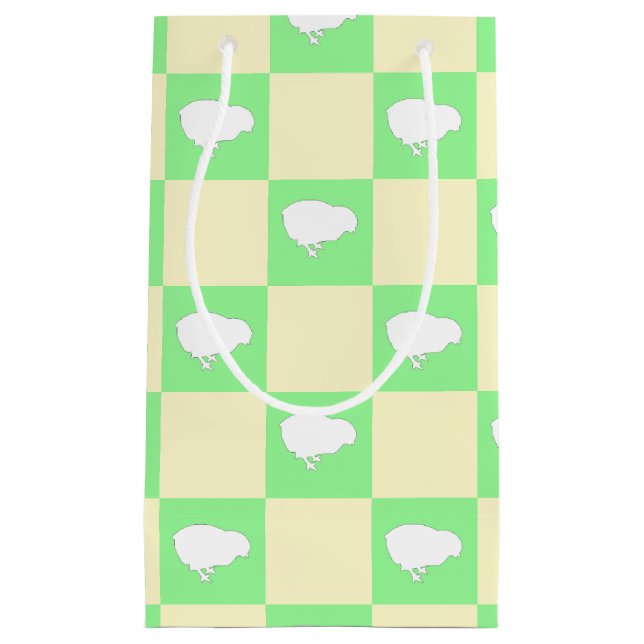 Sacola Para Presentes Pequena Padrão da Desktop Board páscoa com Motif de Pintin (Frente)