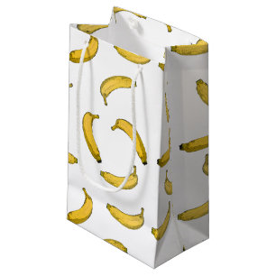 Sacola Para Presentes Pequena Padrão de Banana