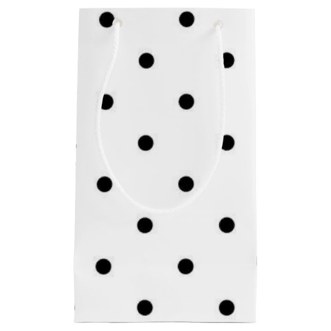 Sacola Para Presentes Pequena padrão de bolinhas (Frente)