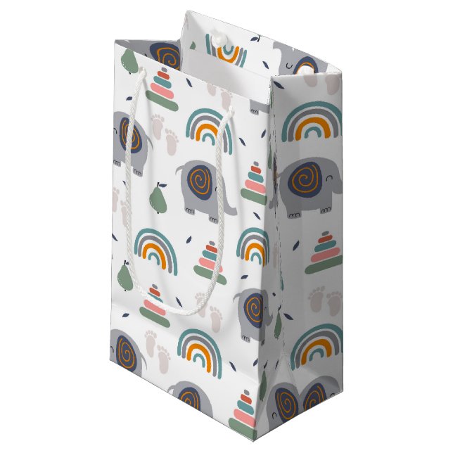 Sacola Para Presentes Pequena Padrão de Brinquedo de Bebê Bonito (Frente inclinada)