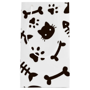 Sacola Para Presentes Pequena Padrão de Cat