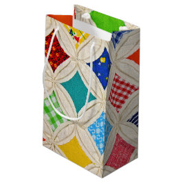 Sacola Para Presentes Pequena Padrão de colcha da janela da catedral