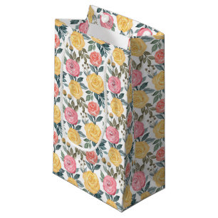 Sacola Para Presentes Pequena Padrão de cor rosa-rosa-claro