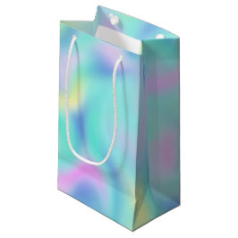 Sacola Para Presentes Pequena Padrão de espirais Bonito de Pastel desfocadas com