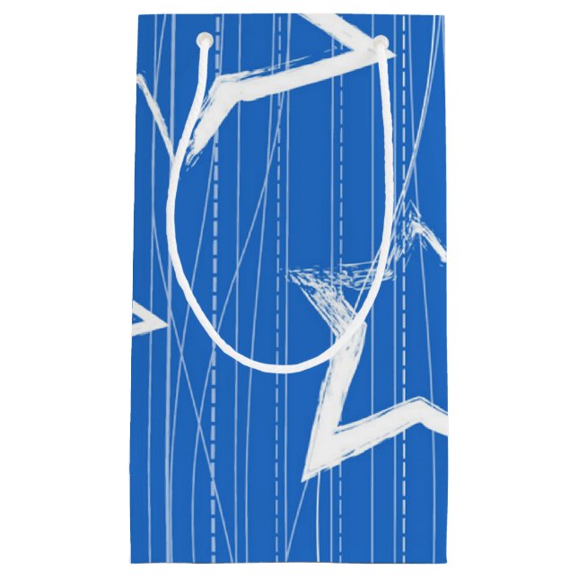 Sacola Para Presentes Pequena Padrão de estrelas (Frente)