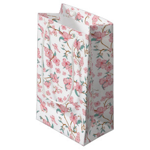 Sacola Para Presentes Pequena Padrão de Flores Assustadoras