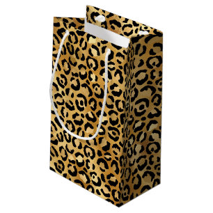 Sacola Para Presentes Pequena Padrão de Impressão Leopard Selvagem e Exótica