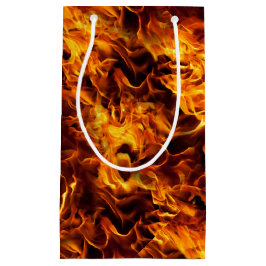 Sacola Para Presentes Pequena Padrão de Incêndio e Chama