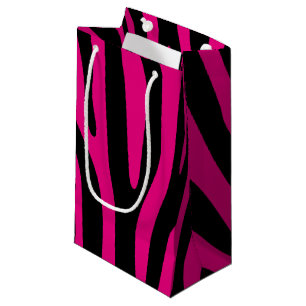 Sacola Para Presentes Pequena Padrão de listras zebra + seu histórico e ideias