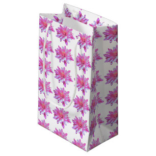 Sacola Para Presentes Pequena Padrão de margarida rosa, bonito padrão floral