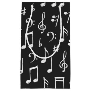 Sacola Para Presentes Pequena Padrão de música