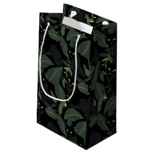 Sacola Para Presentes Pequena Padrão de pantera preto moderno