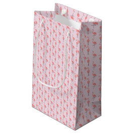 Sacola Para Presentes Pequena Padrão de Pássaro Flamingo Rosa Aleatório