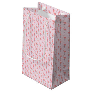 Sacola Para Presentes Pequena Padrão de Pássaro Flamingo Rosa Aleatório