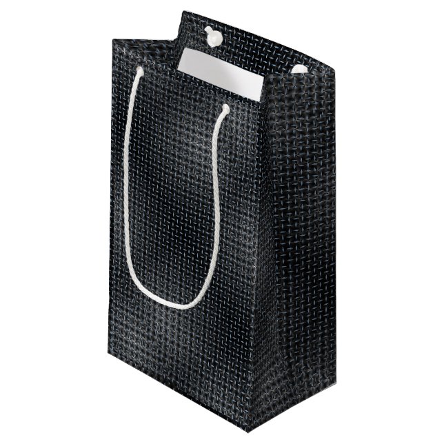 Sacola Para Presentes Pequena Padrão de placa metálica 02 (Frente inclinada)