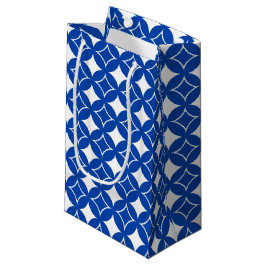 Sacola Para Presentes Pequena Padrão de remessa azul e branco
