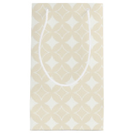 Sacola Para Presentes Pequena Padrão de remessa bege