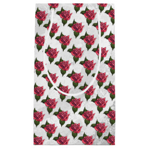 Sacola Para Presentes Pequena Padrão de rosa