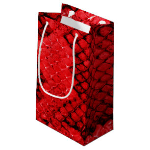 Sacola Para Presentes Pequena Padrão de textura de impressão animal de pele cobr