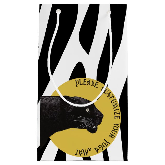 Sacola Para Presentes Pequena Padrão de Tigre em Vetor (Frente)