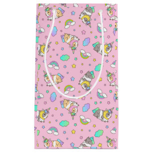 Sacola Para Presentes Pequena Padrão de Unicórnio do Porco Kawaii Guiné a Ros