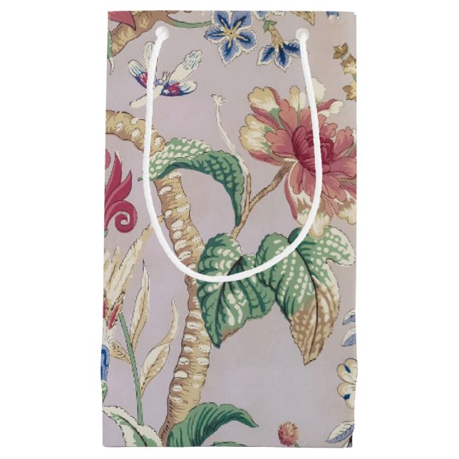 Sacola Para Presentes Pequena Padrão de Wallpaper antigo (Frente)