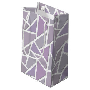 Sacola Para Presentes Pequena padrão do mosaico da lavanda