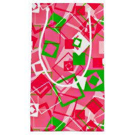 Sacola Para Presentes Pequena Padrão dos quadrados retrorreflectores