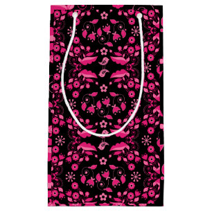 Sacola Para Presentes Pequena Padrão Floral Escandinavo Rosa Moderno