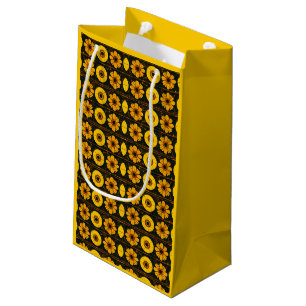 Sacola Para Presentes Pequena Padrão floral futurista