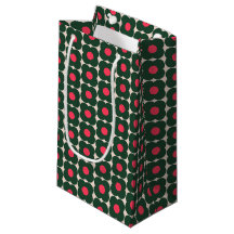 Padrão Floral Pop Retro Fofo | Verde de Natal