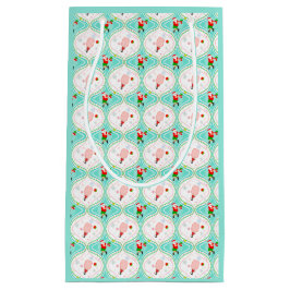 Sacola Para Presentes Pequena Padrão Ogee de Pickleball de Natal