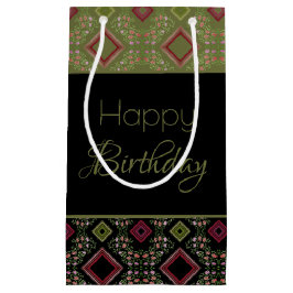 Sacola Para Presentes Pequena Padrão que detalha com a Borgonha