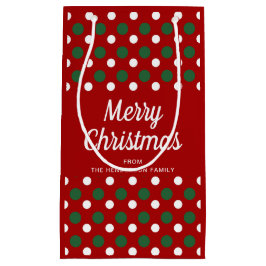 Sacola Para Presentes Pequena Padrão Vermelho Moderno Feliz Natal