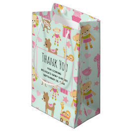 Sacola Para Presentes Pequena Padrões bonitos com animais e brinquedos felizes O